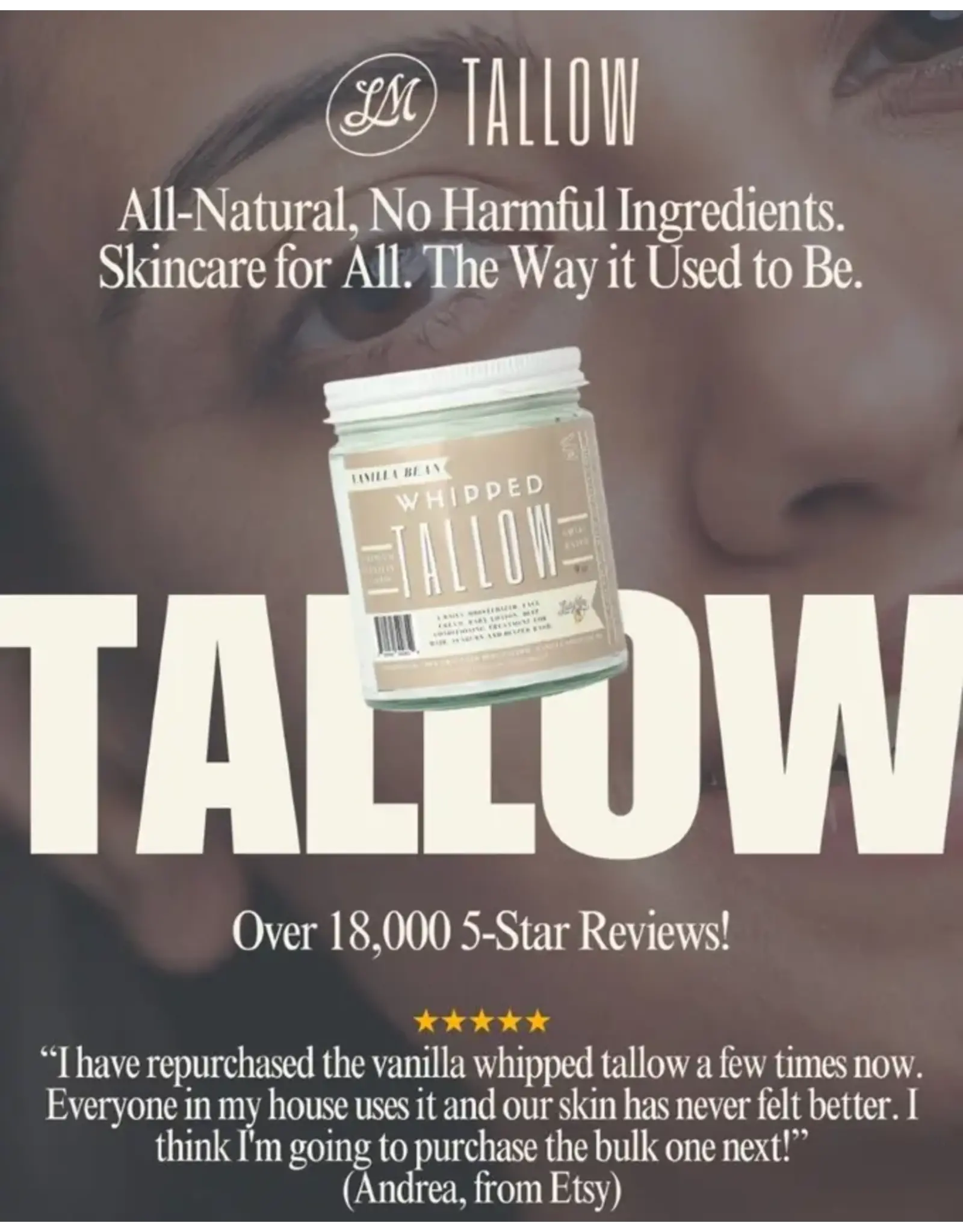 Lady May Vanilla Whipped Tallow Moisturizer