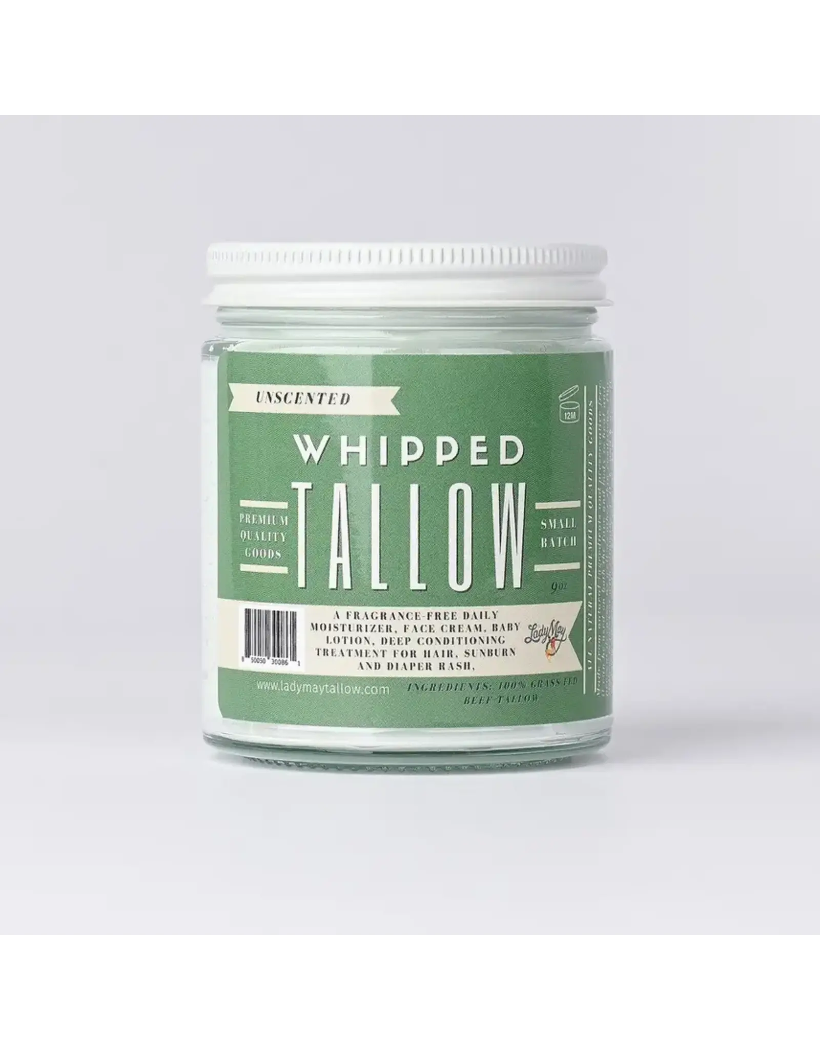 Lady May Unscented Whipped Tallow Moisturizer 9 oz