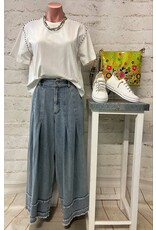 Mia Cotton Studded Crop Tee