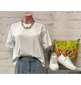 Blue B Mia Cotton Studded Crop Tee