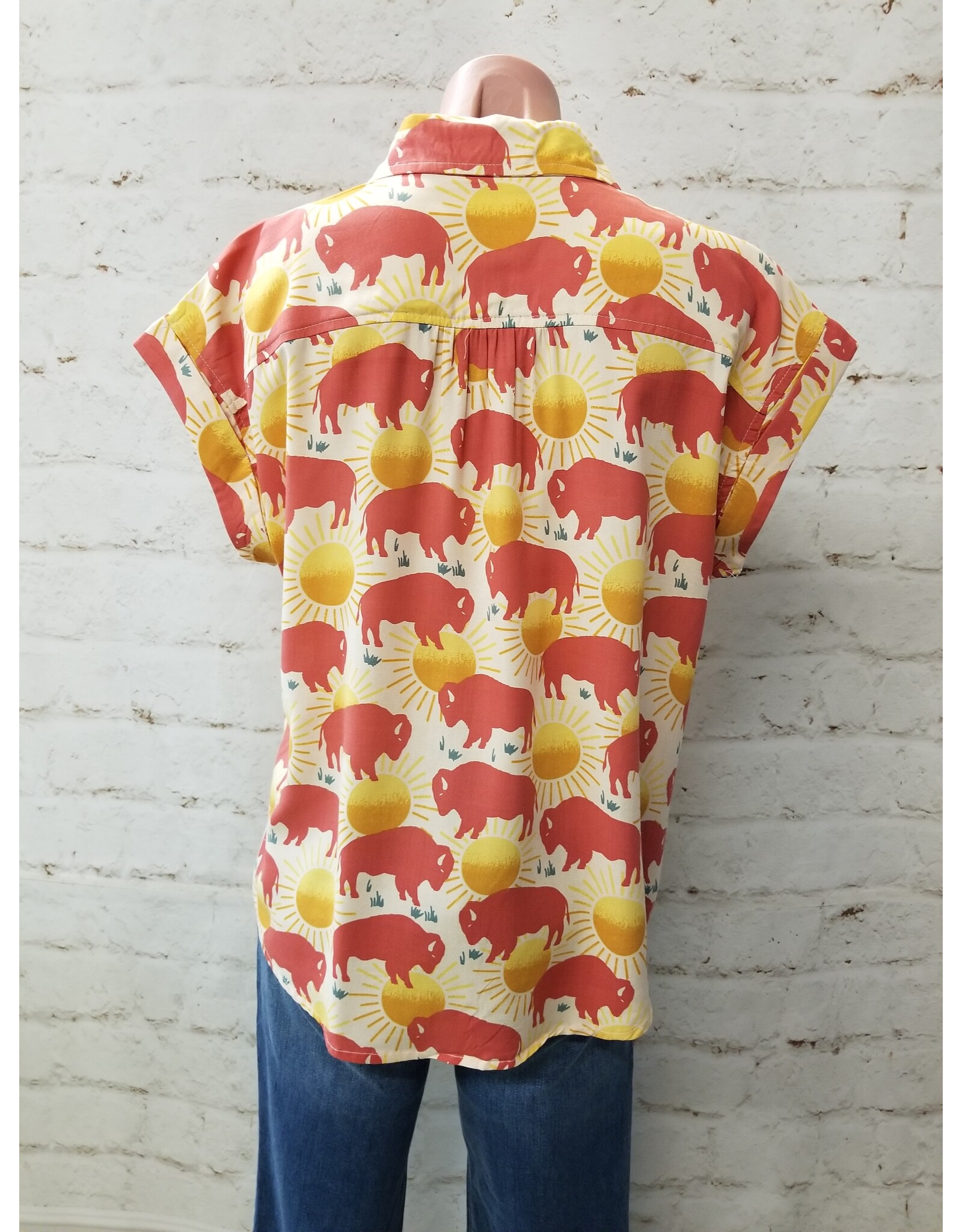 Sunset Buffalo Short Sleeve Shirt