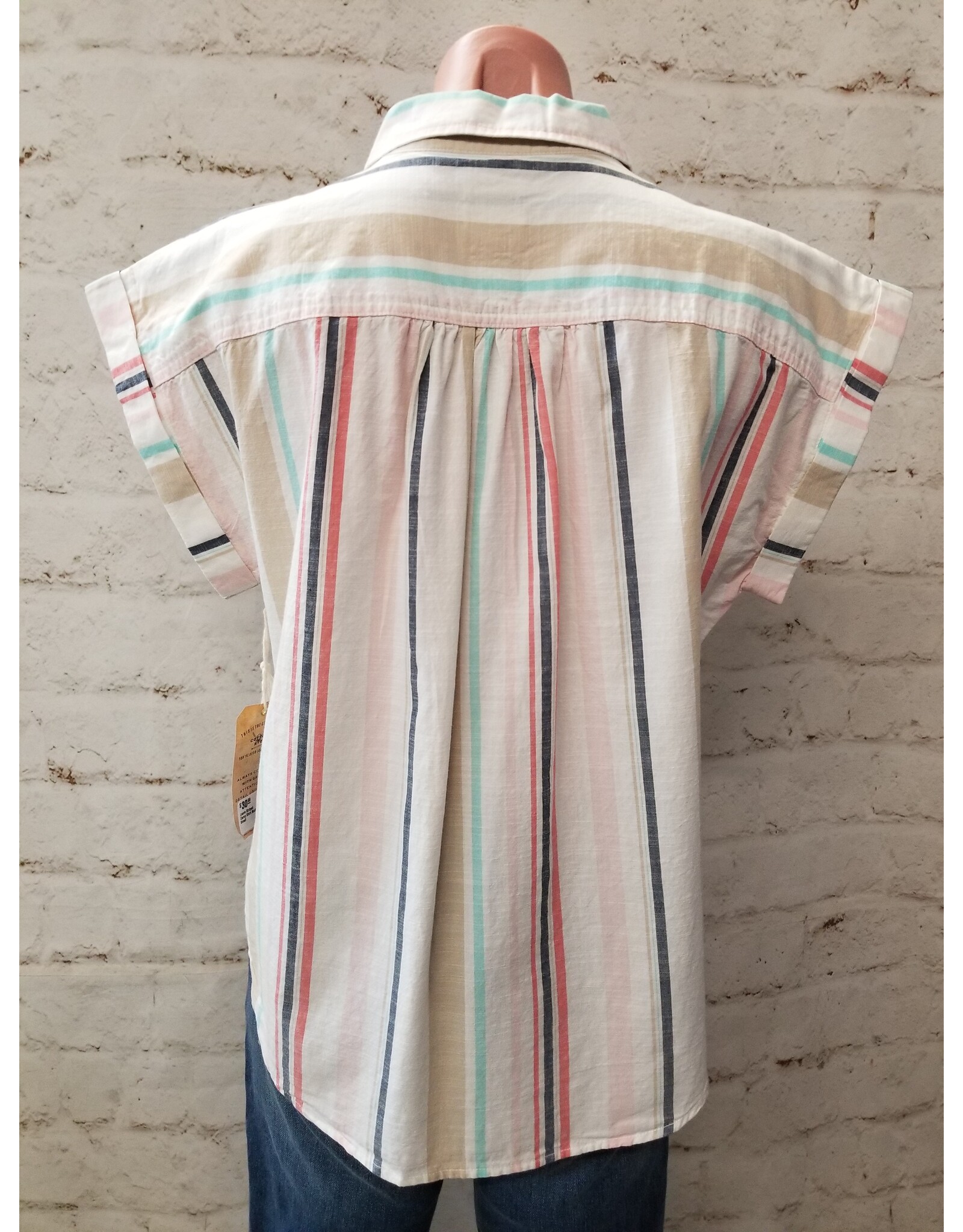 Laura Striped Camp Shirt