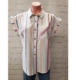 Laura Striped Camp Shirt