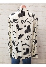 Snake/Hat Classic Western Snap Shirt
