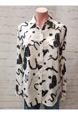 Snake/Hat Classic Western Snap Shirt