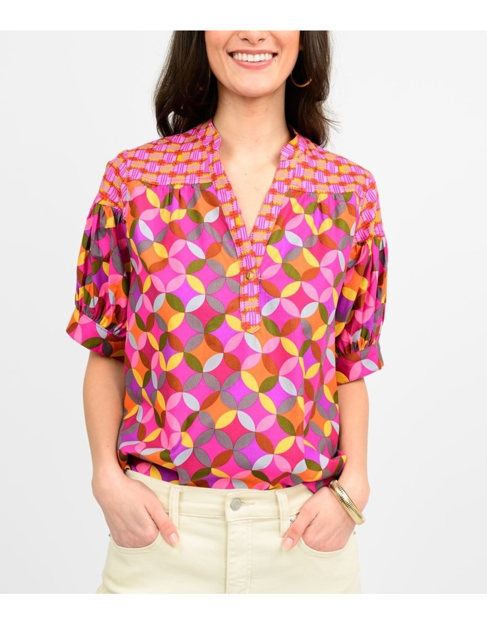 Ivy Jane Ivy Jane Geo Mix Popover Top
