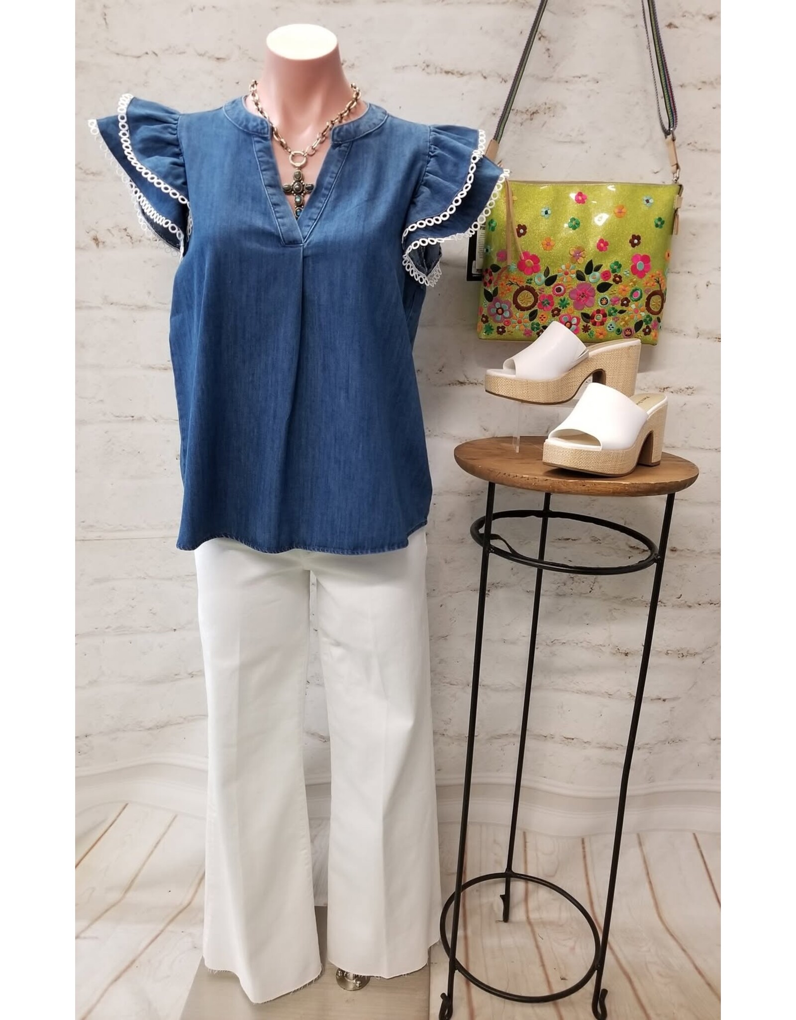 Luisa Denim Top