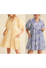 Lena Deco Print Mini Dress