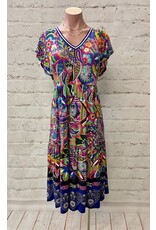 Johnny Was Johnny Was Demarne Tiered Tea Length Dress
