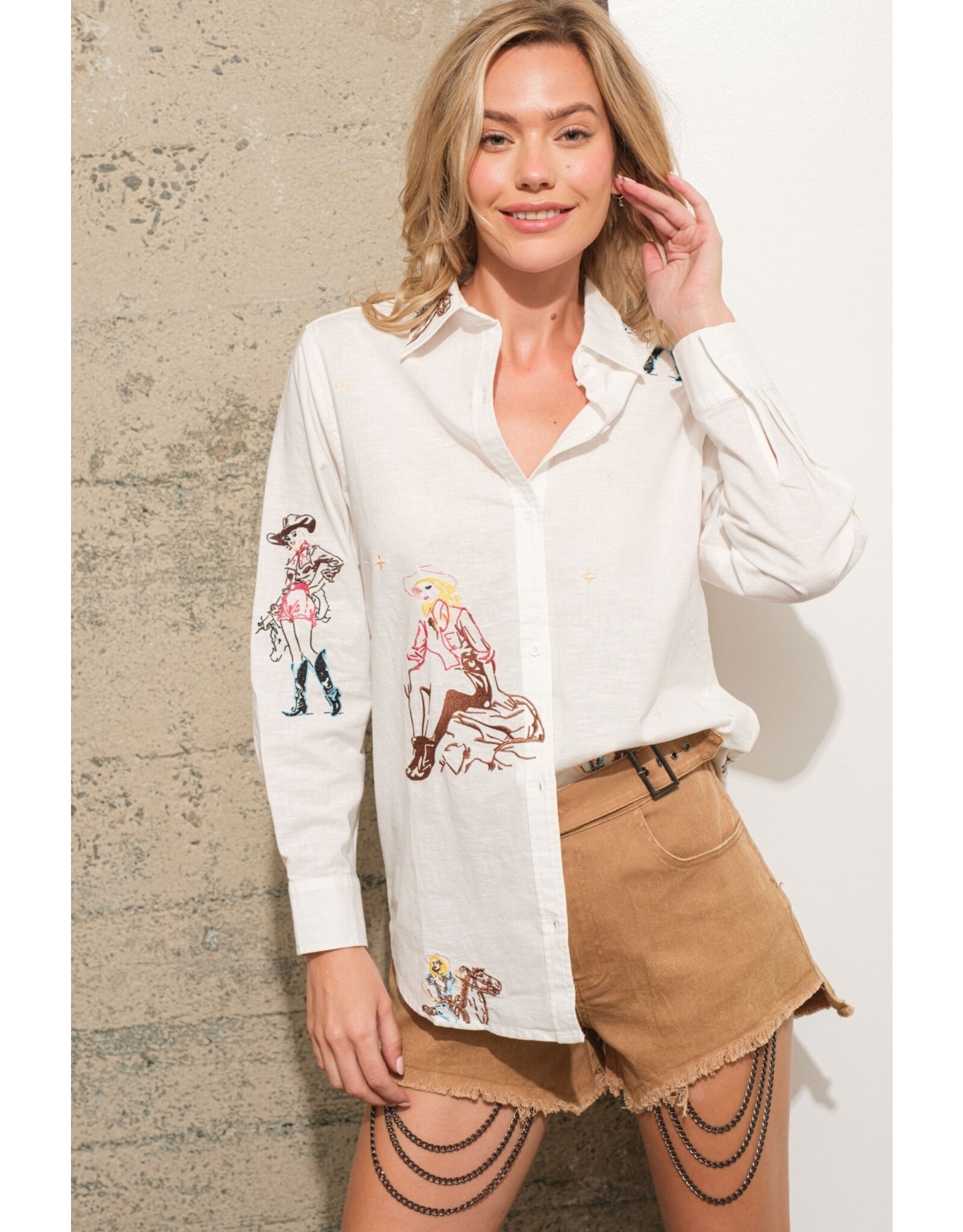 Harper Embroidered Western Shirt