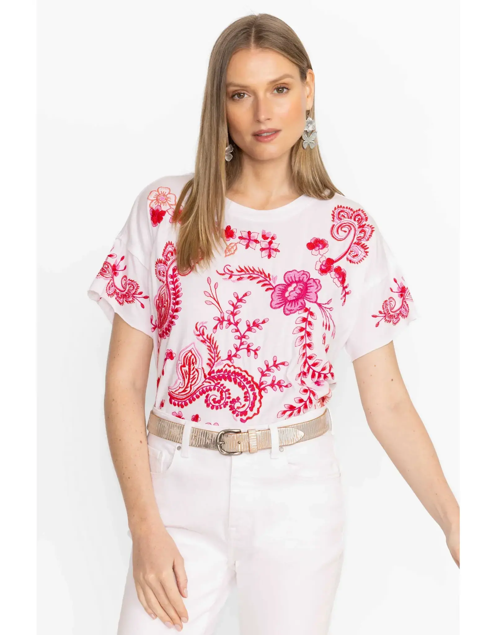 Johnny Was Johnny Was Raw Detail Swing Tee - Cassia