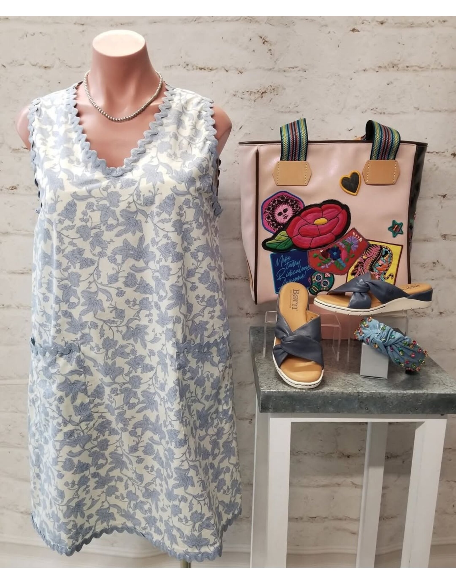 Anna Ric-Rac Sleeveless Dress