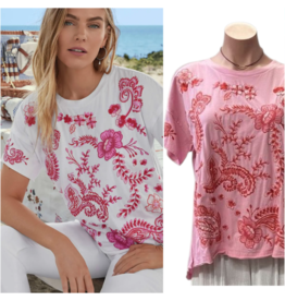 Johnny Was Johnny Was Raw Detail Swing Tee - Cassia
