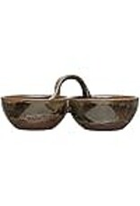 Two Compartment Stoneware Serving Dish