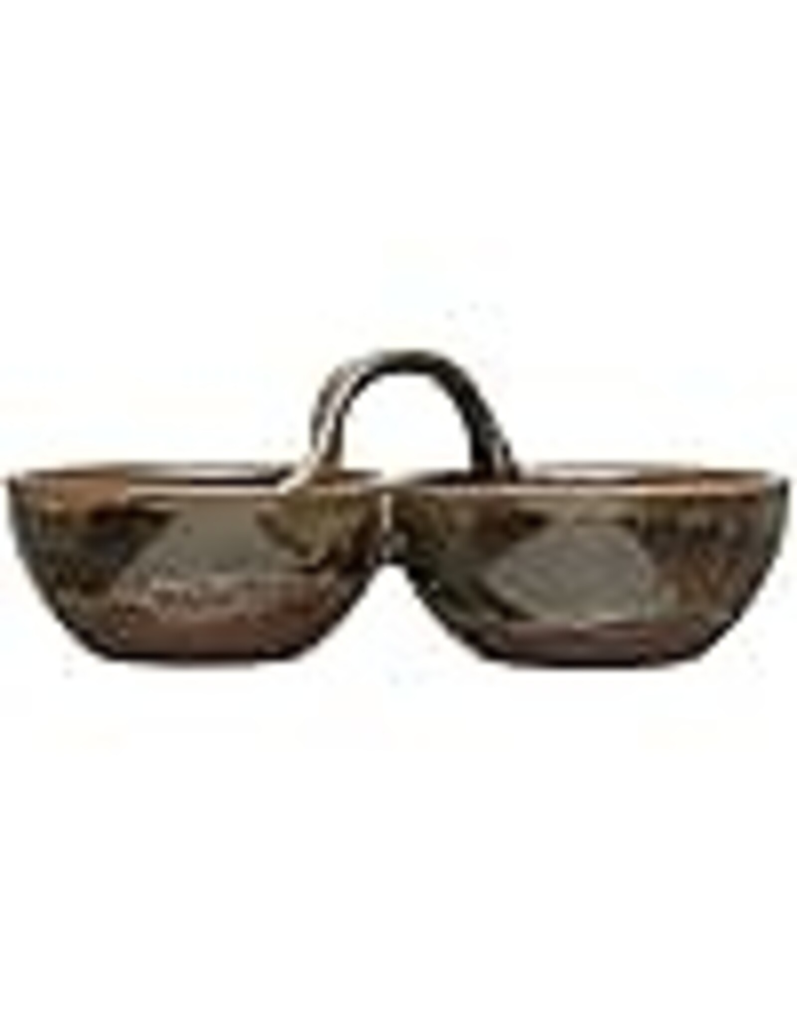 Two Compartment Stoneware Serving Dish