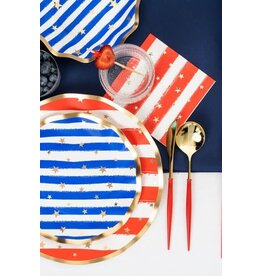 Wavy Dinner Plate Patriotic Confetti 8pkg