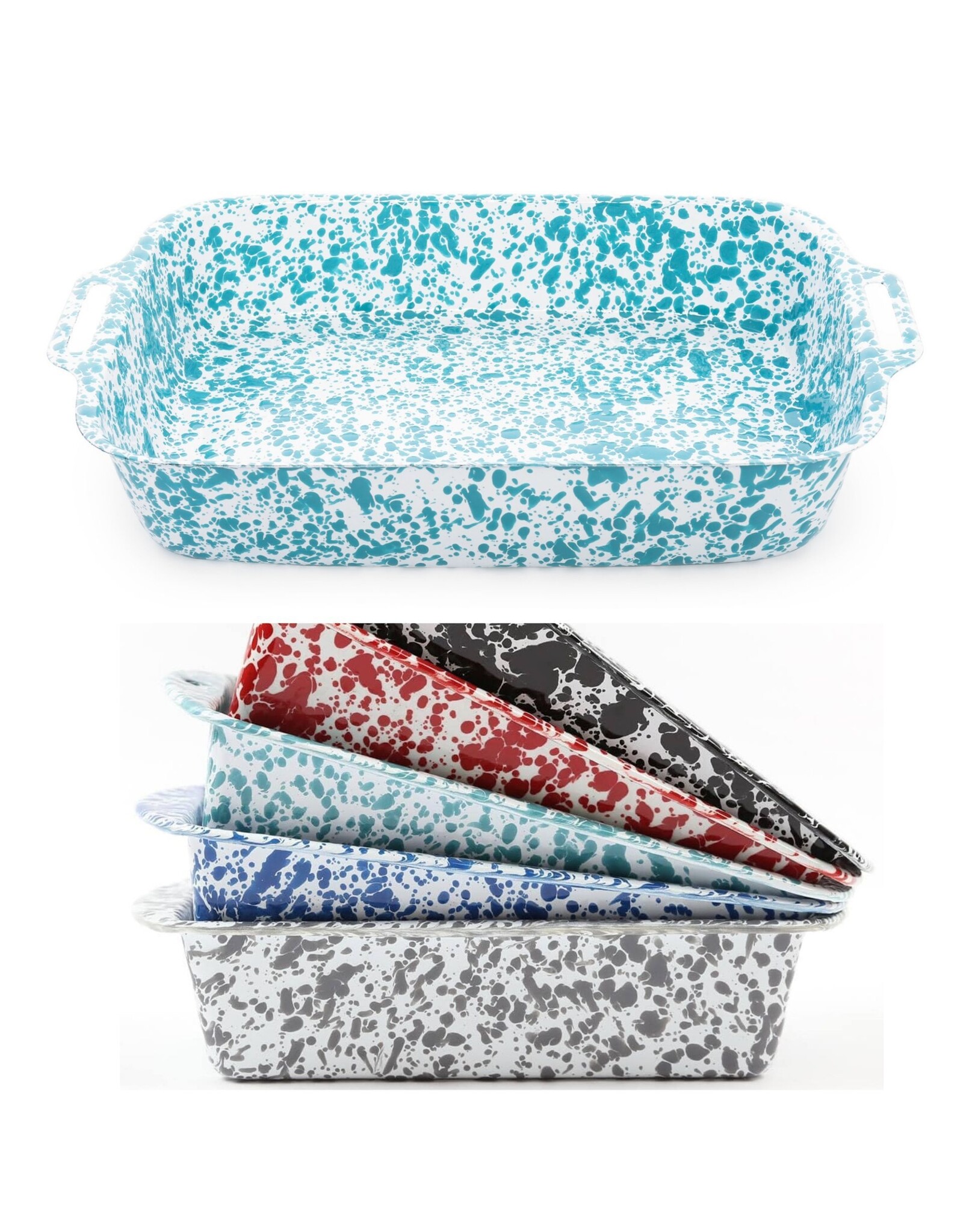 Enamelware Lasagna Pan Splatterware