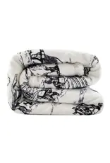 Ranch Life Western Toile Campfire Sherpa Throw - Black