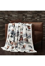 Ranch Life Western Toile Campfire Sherpa Throw