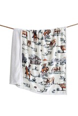 Ranch Life Western Toile Campfire Sherpa Throw