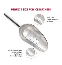 Slotted Ice Scoop Stainless Steel