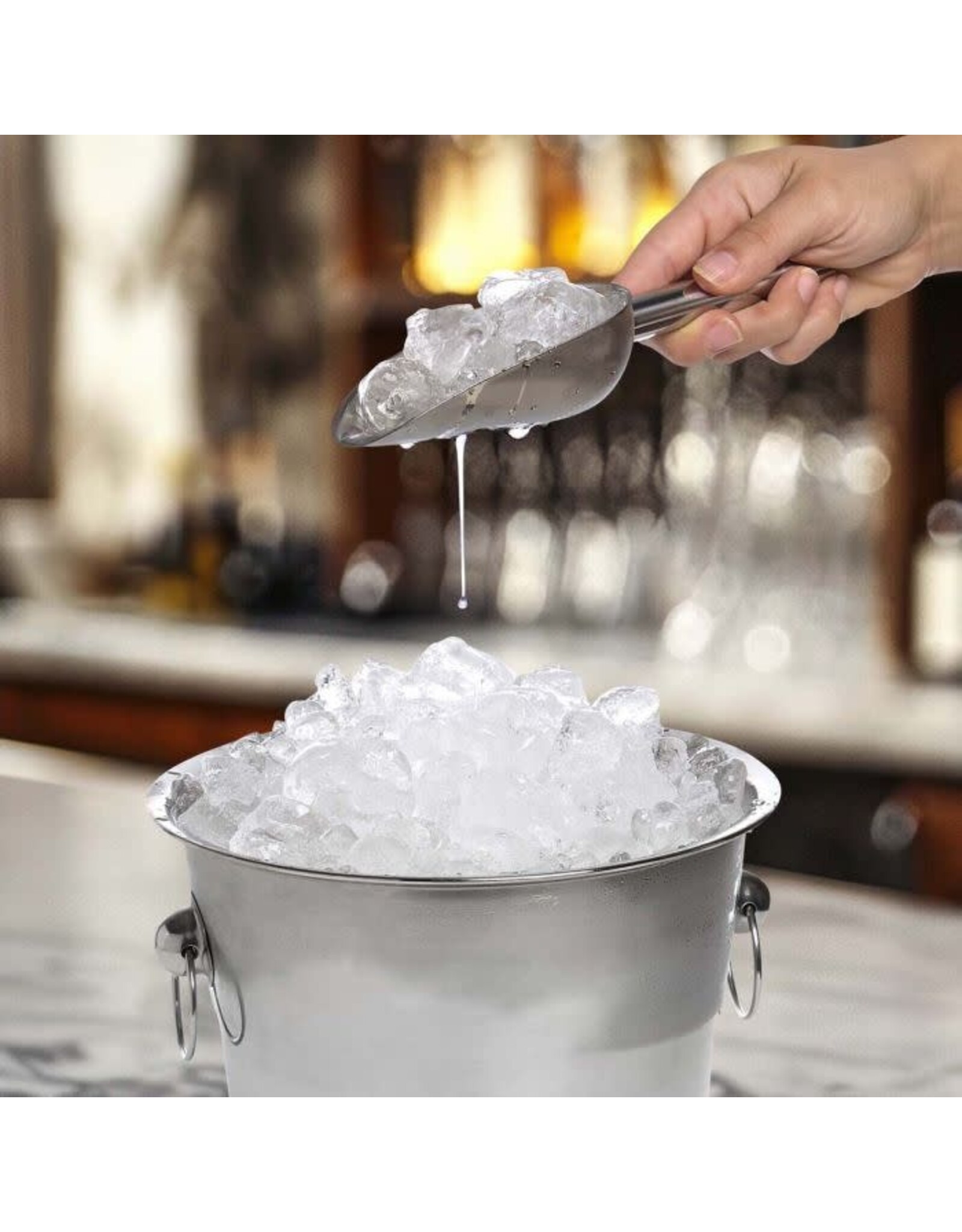 Slotted Ice Scoop Stainless Steel