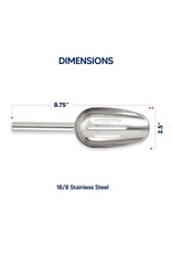 Slotted Ice Scoop Stainless Steel