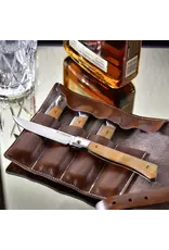 Messermeister 4 Piece Fine Edge Steak Knife Set w Leather Roll