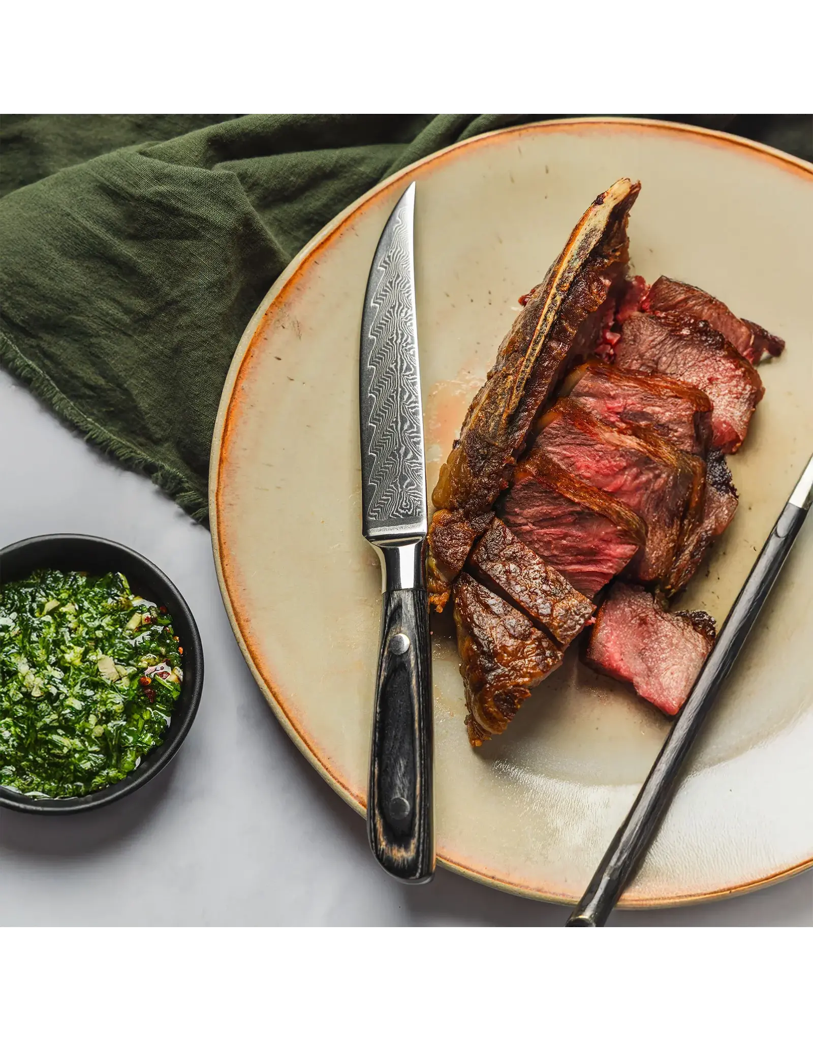 Messermeister Avanta Damascus Fine Edge Steak Knife Set 4 Piece