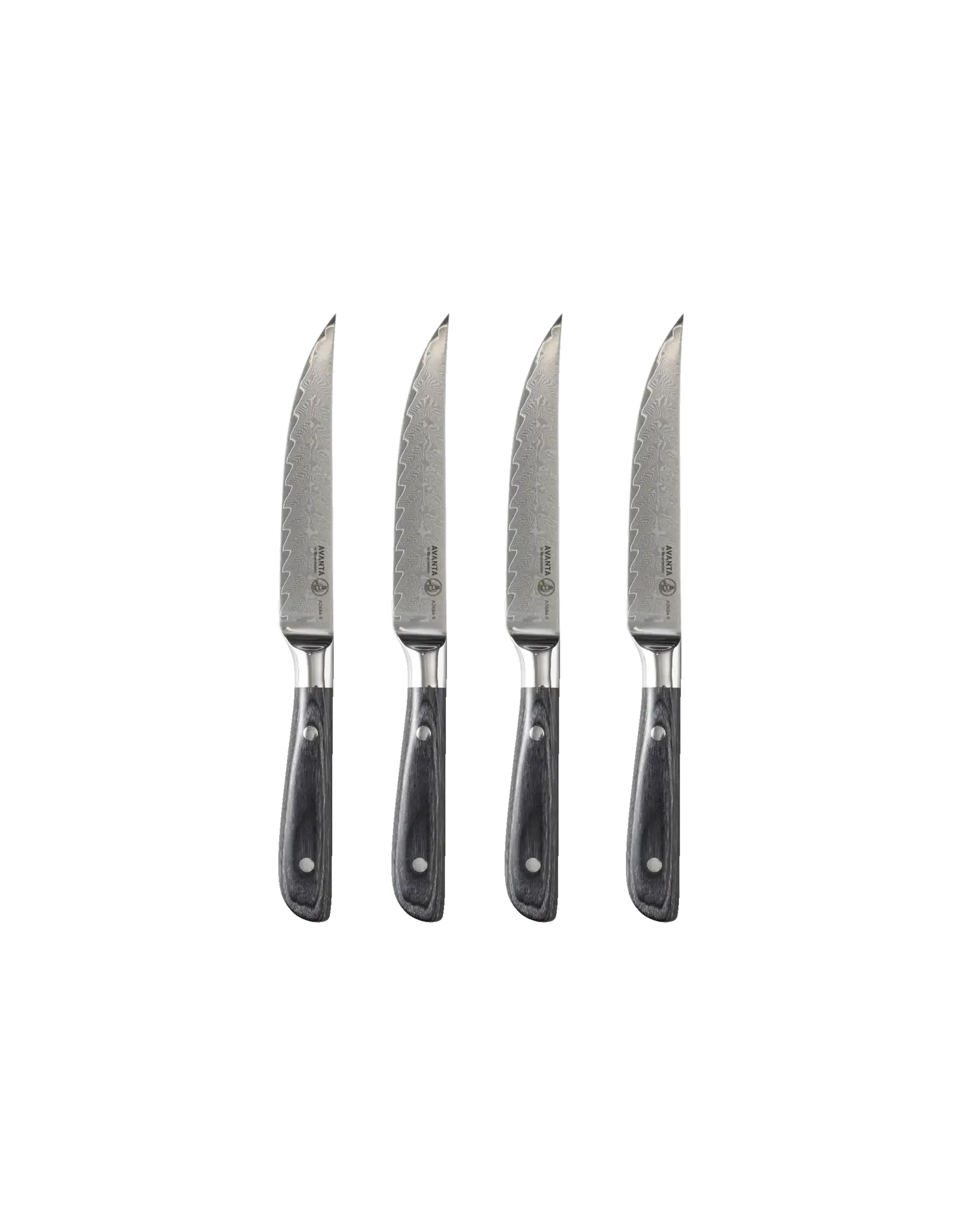 Messermeister Avanta Damascus Fine Edge Steak Knife Set 4 Piece
