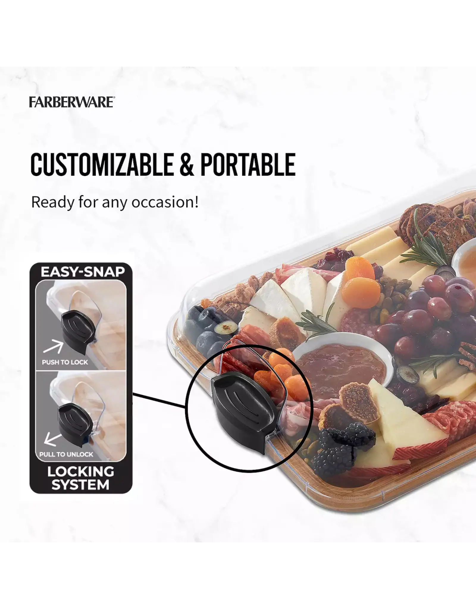 Farberware  Make and Take Cutting Board - Single Compartment  11" x14"