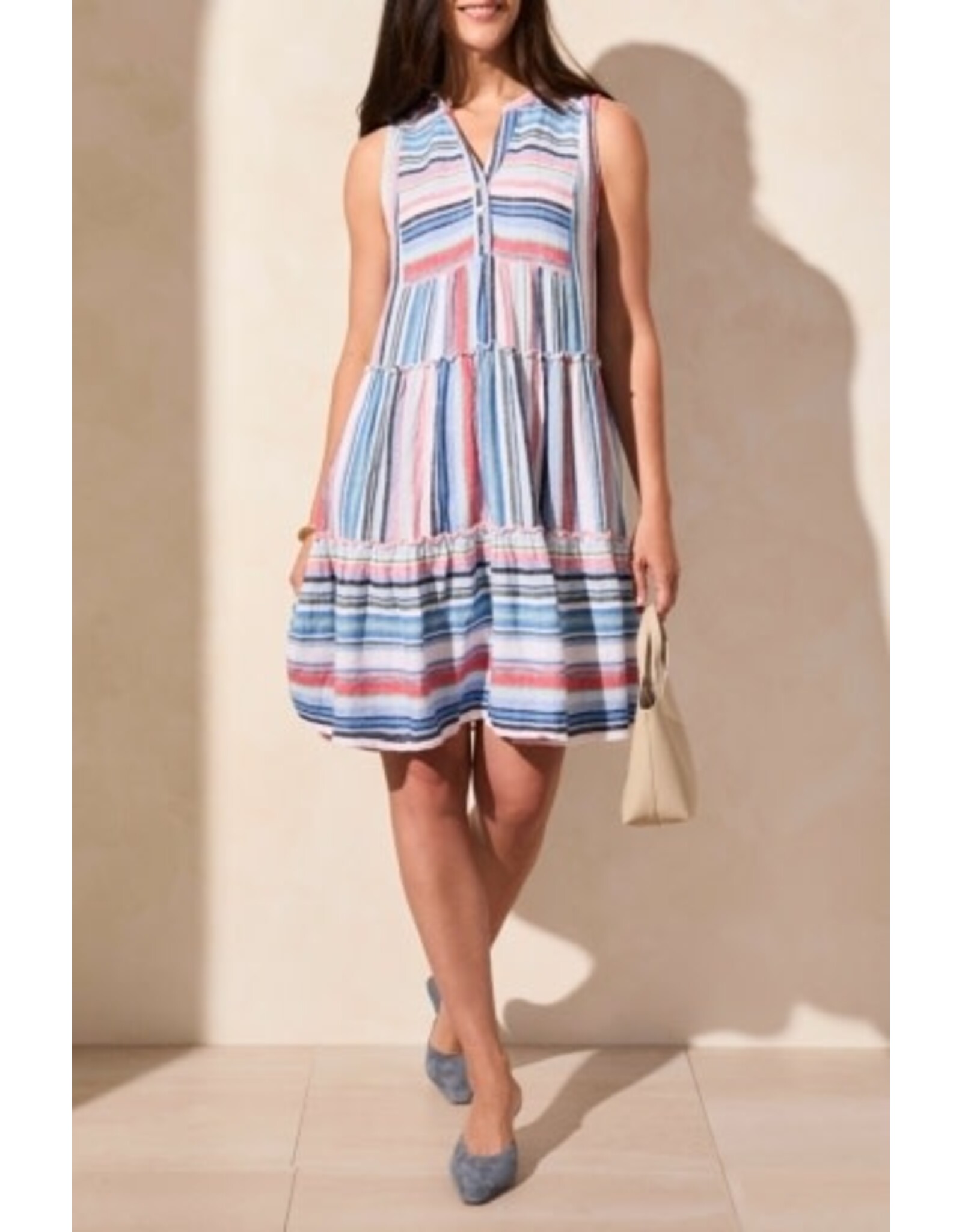 Tribal Tribal Sleeveless Tiered Dress
