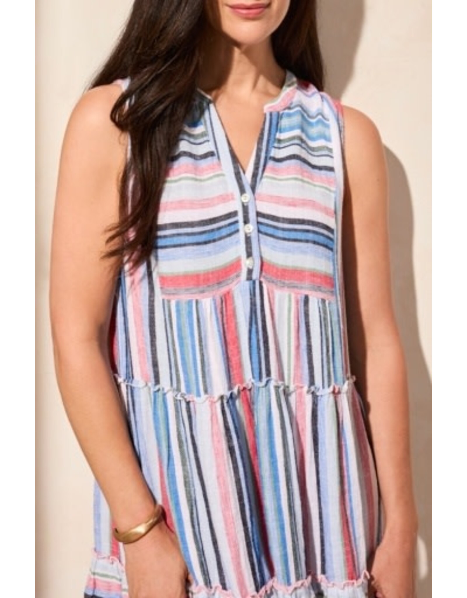 Tribal Tribal Sleeveless Tiered Dress