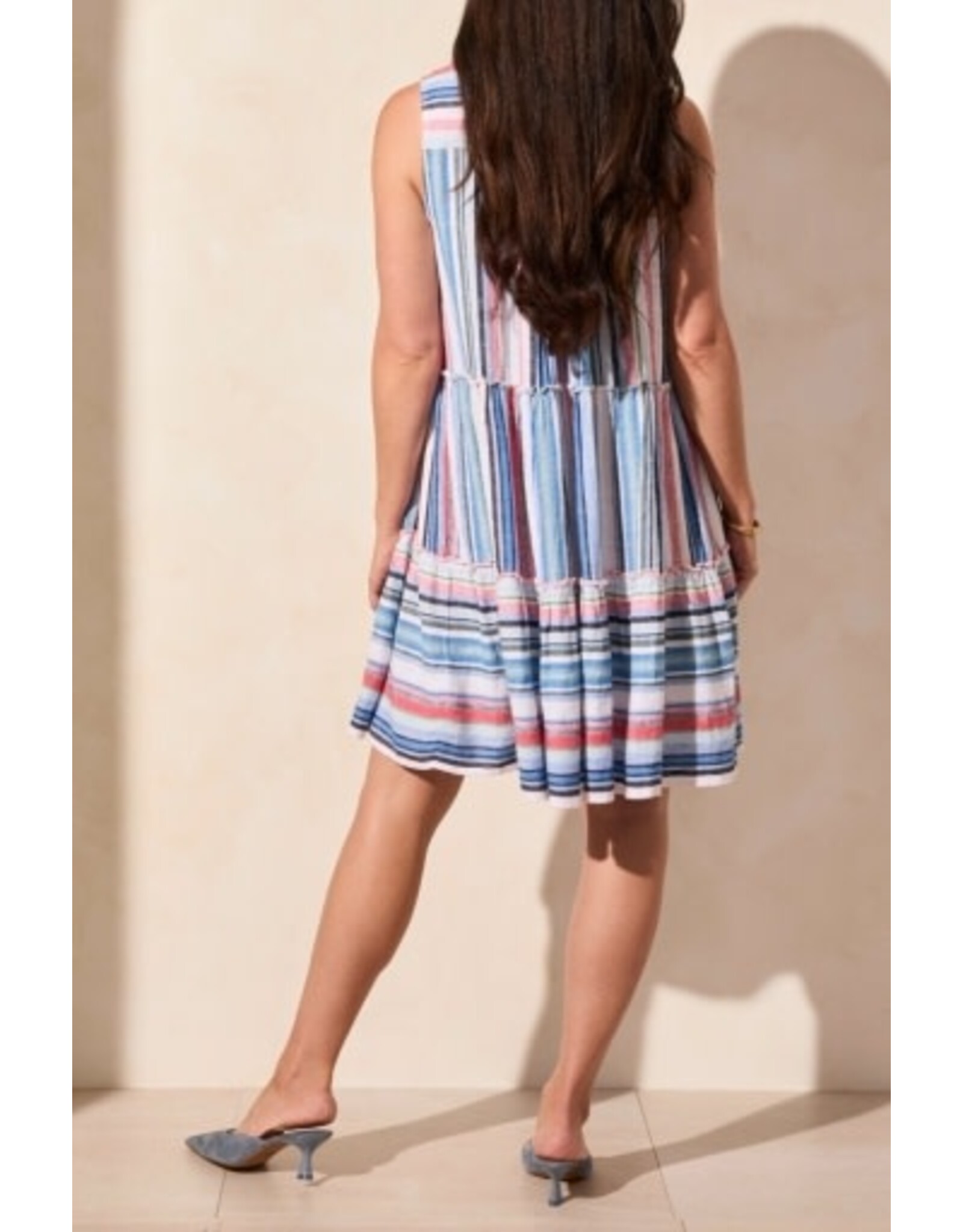 Tribal Tribal Sleeveless Tiered Dress