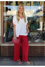 Adelina Shell Stitch Trim Top