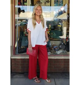 Adelina Shell Stitch Trim Top