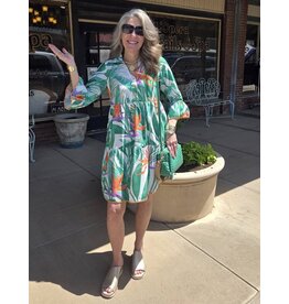 Moda Posa Cadenza Tropical Leaves Dress