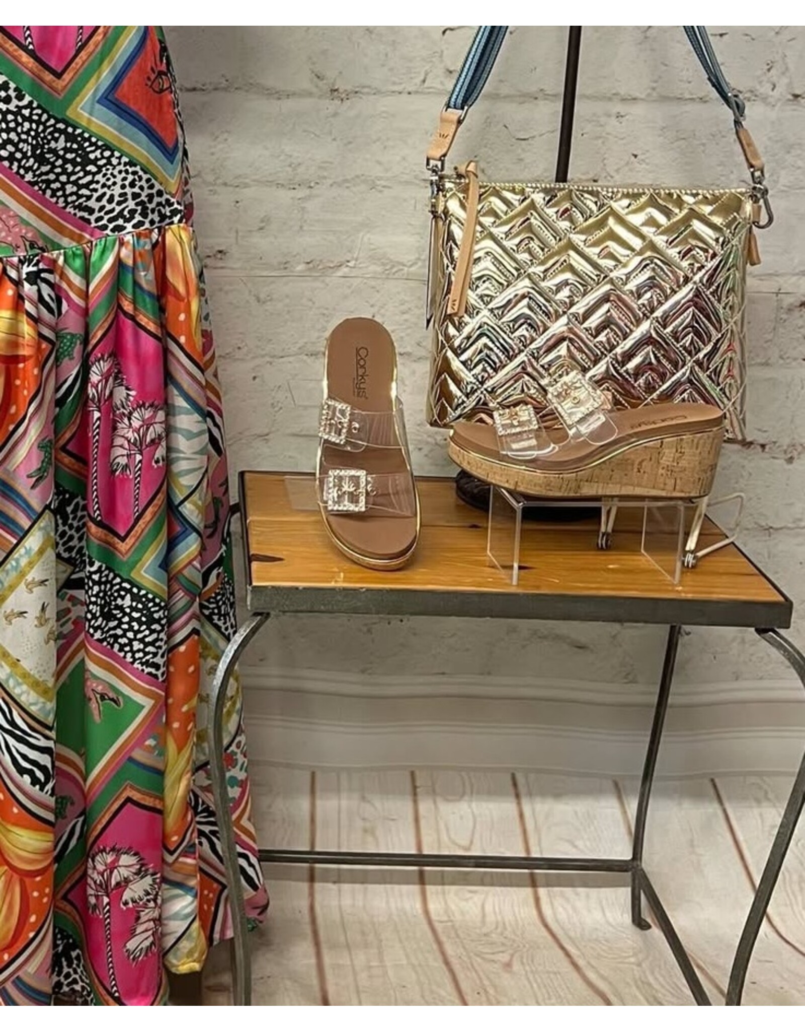 Corkys Twinsies Clear 2 Wedges