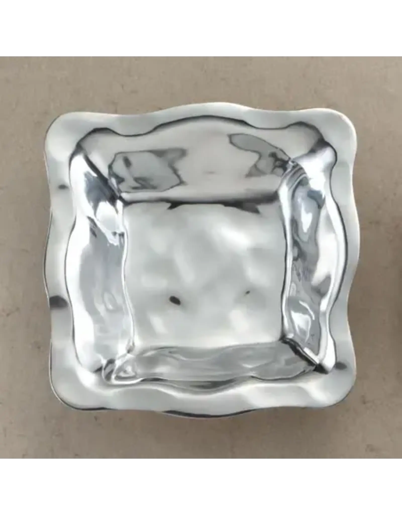 Small Free Form Square Bowl - Aluminum