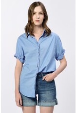 Dear John Denim Dear John Benning Poplin Shirt - Azure Blue Dear John Denim Dear John Benning Poplin Shirt - Azure Blue
