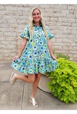Uncle Frank Uncle Frank Neon Blooms Shirt Dress