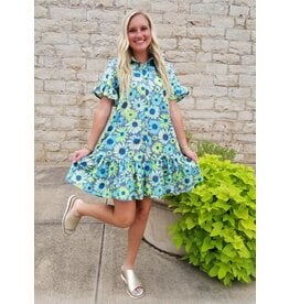 Uncle Frank Uncle Frank Neon Blooms Shirt Dress