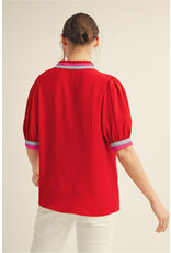 Elletra Stripe Accent Top
