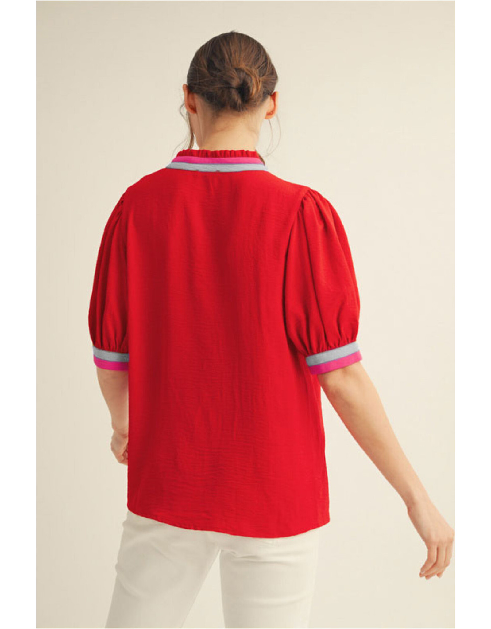 Elletra Stripe Accent Top