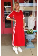 Andrea Racer-Stripe Maxi Dress