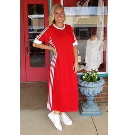 Andrea Racer-Stripe Maxi Dress