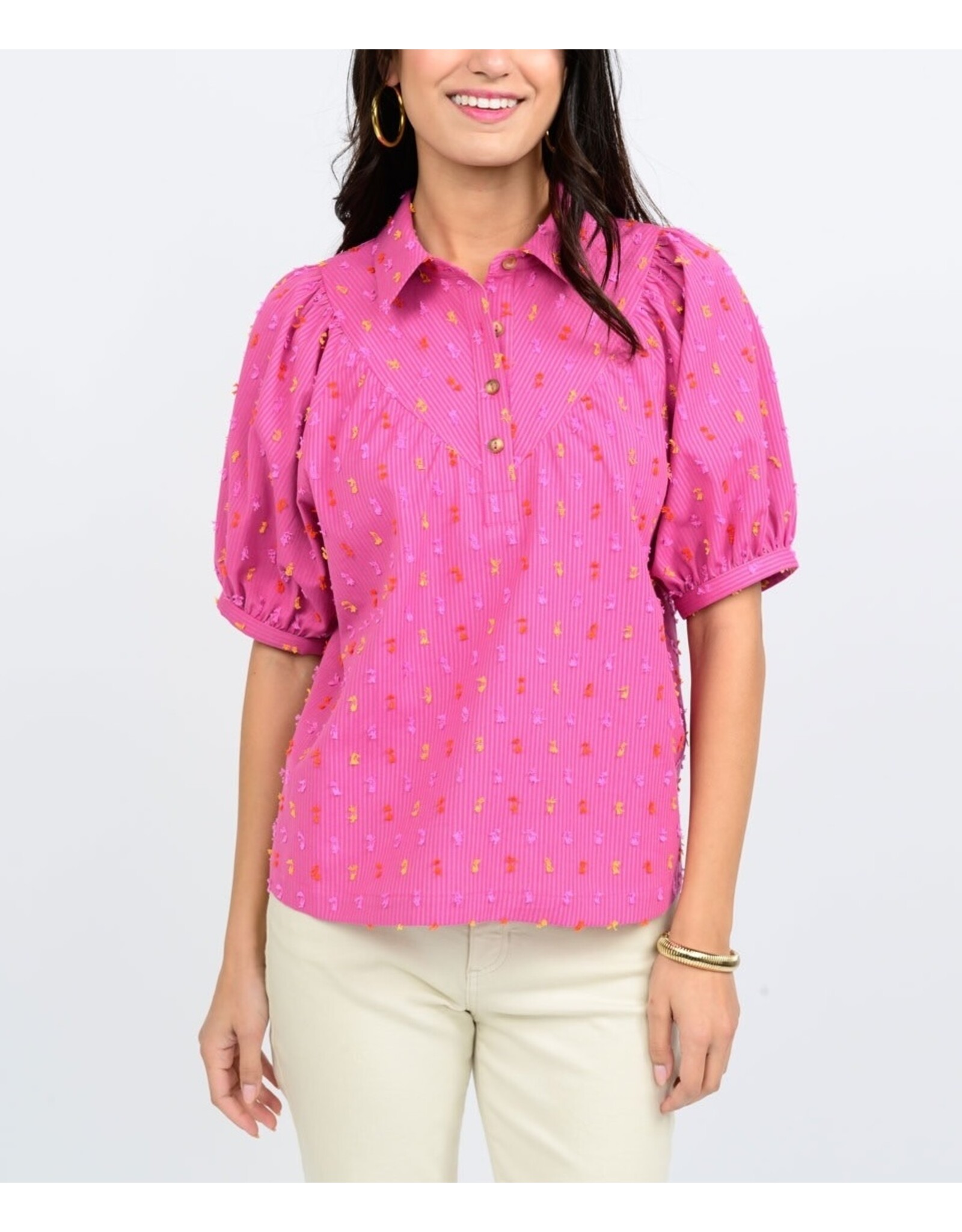 Ivy Jane Ivy Jane Clip Dot Stripe Top