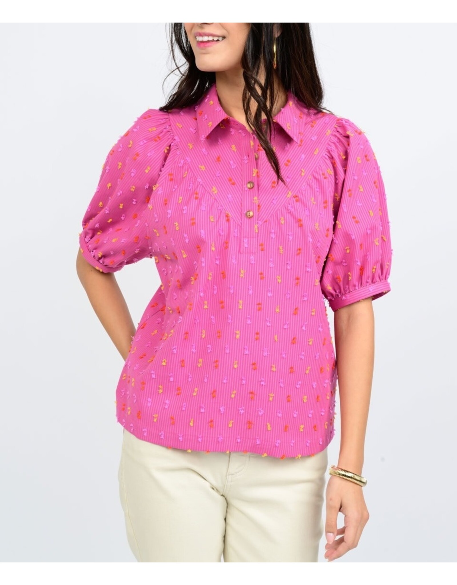 Ivy Jane Ivy Jane Clip Dot Stripe Top
