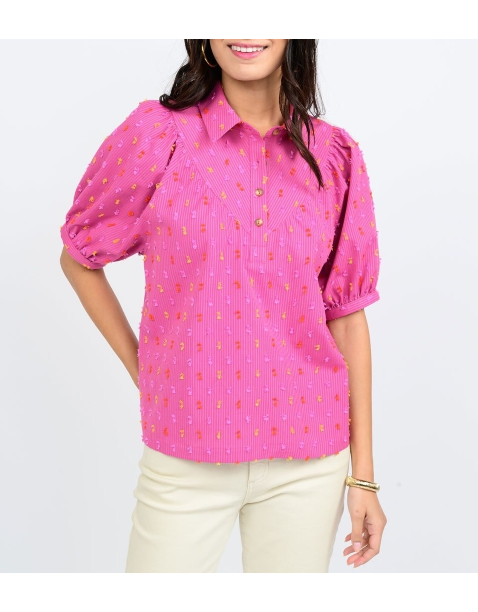 Ivy Jane Ivy Jane Clip Dot Stripe Top