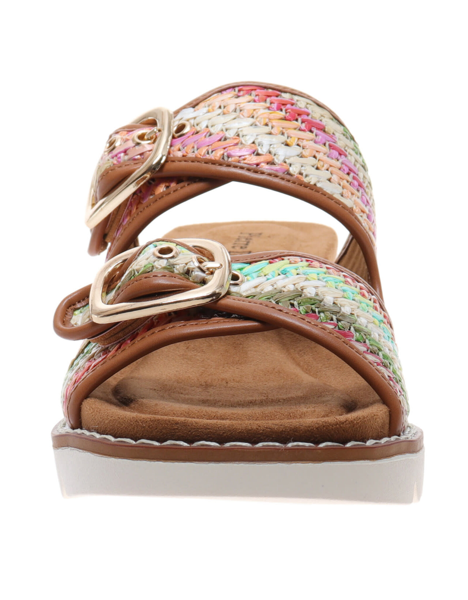 Pierre Dumas Expand-2 Wedge Tan Multicolor Weave